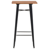 3 Piece Bar Set Steel Black - Side View