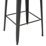 3 Piece Bar Set Steel Brown Black