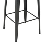 3 Piece Bar Set Steel Brown Black