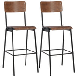 3 Piece Bar Set Steel Brown Black - Close-Up Angle