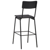 3 Piece Bar Set Steel Black