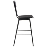 3 Piece Bar Set Steel Black