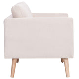 2 Piece Sofa Set Fabric Cream - Extra Image