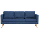 2 Piece Sofa Set Fabric Blue - Top-Down View