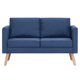 2 Piece Sofa Set Fabric Blue