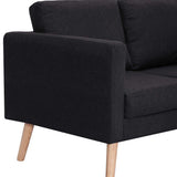 2 Piece Sofa Set Fabric Black - Extra Image