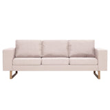 2 Piece Sofa Set Fabric Cream