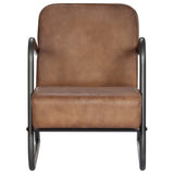 Relax Armchair Light Brown Real Leather