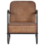 Relax Armchair Light Brown Real Leather