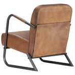 Relax Armchair Light Brown Real Leather