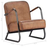 Relax Armchair Light Brown Real Leather