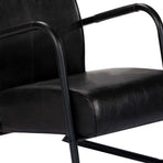 Relax Armchair Black Real Leather