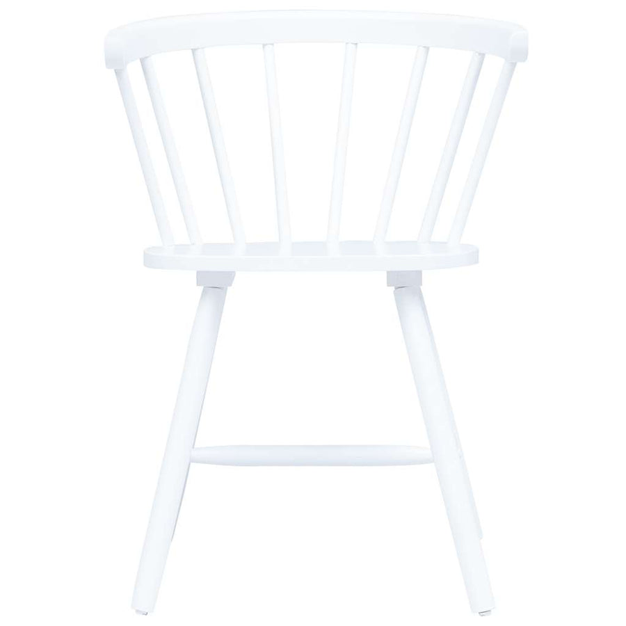 5 Piece Dining Set Solid Rubber Wood White