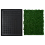 Pet Toilet with Tray & Faux Turf Green 64x51x3 cm WC
