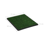 Pet Toilet with Tray & Faux Turf Green 64x51x3 cm WC - Extra Image