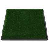 Pet Toilets 2 pcs with Tray & Faux Turf Green 76x51x3 cm WC - Top-Down View