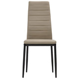 Dining Chairs 2 pcs Cappuccino Faux Leather