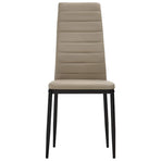 Dining Chairs 2 pcs Cappuccino Faux Leather