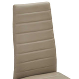 Dining Chairs 2 pcs Cappuccino Faux Leather - Close-Up Angle