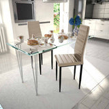 Dining Chairs 2 pcs Cappuccino Faux Leather