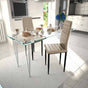 Dining Chairs 2 pcs Cappuccino Faux Leather
