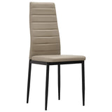 Dining Chairs 4 pcs Cappuccino Faux Leather