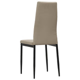 Dining Chairs 4 pcs Cappuccino Faux Leather