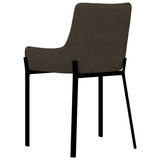 Dining Chairs 2 pcs Brown Fabric - 45-Degree Angle