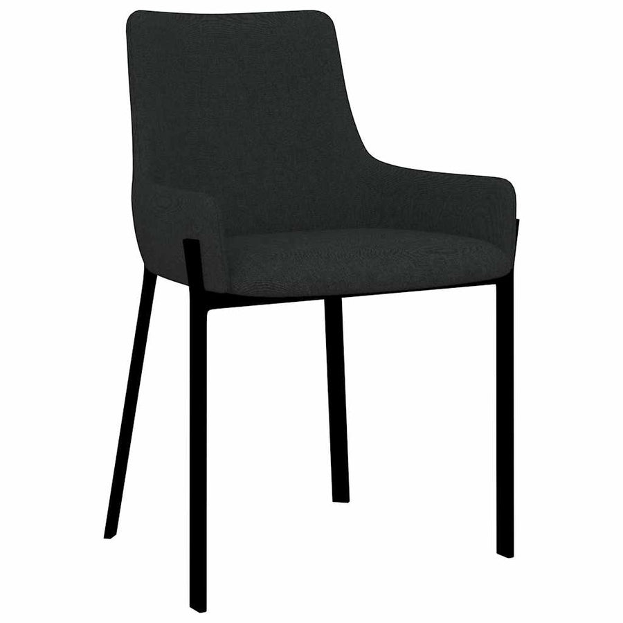 Dining Chairs 2 pcs Black Fabric