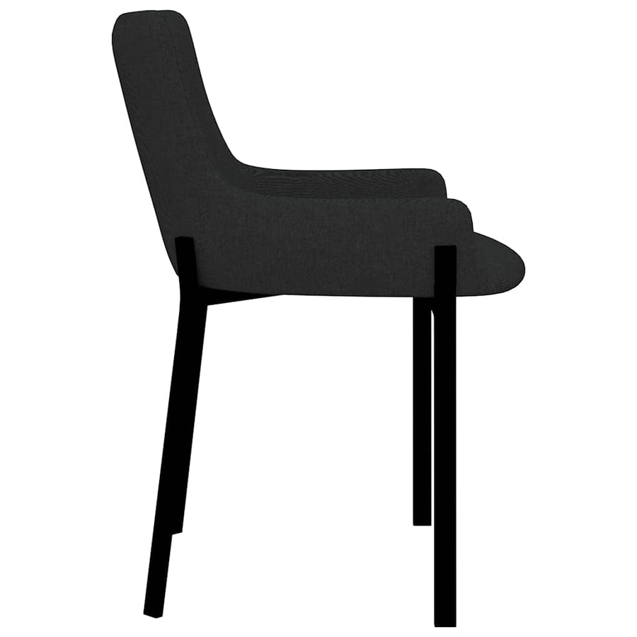 Dining Chairs 2 pcs Black Fabric