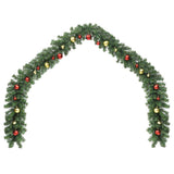 Christmas Garland Decorated with Baubles 20 m - Front View