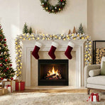 Christmas Garland with LED Lights 5 m White