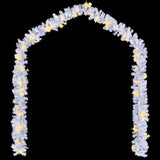 Christmas Garland with LED Lights 10 m White - Side View