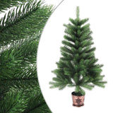 Artificial Christmas Tree Lifelike Needles 90 cm Green - Front View