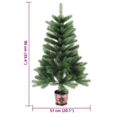 Artificial Christmas Tree Lifelike Needles 90 cm Green - Close-Up Angle