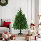 Artificial Christmas Tree Lifelike Needles 120 cm Green - Side View