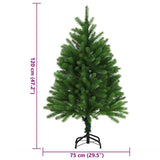 Artificial Christmas Tree Lifelike Needles 120 cm Green - Low Angle