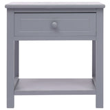 Nightstands 2 pcs Grey 40x29x42 cm Paulownia Wood - Top-Down View