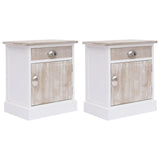 Bedside Cabinets 2 pcs 38x28x45 cm Paulownia Wood