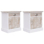 Bedside Cabinets 2 pcs 38x28x45 cm Paulownia Wood