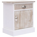 Bedside Cabinets 2 pcs 38x28x45 cm Paulownia Wood - Front View