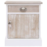Bedside Cabinets 2 pcs 38x28x45 cm Paulownia Wood - Side View