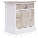 Bedside Cabinets 2 pcs 38x28x45 cm Paulownia Wood - Low Angle