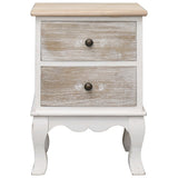 Bedside Cabinet 35x30x50 cm Paulownia Wood - Front View