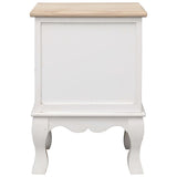 Bedside Cabinet 35x30x50 cm Paulownia Wood - Side View