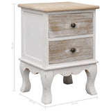 Bedside Cabinet 35x30x50 cm Paulownia Wood - Close-Up Angle