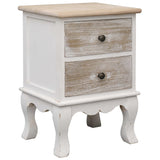 Bedside Cabinets 2 pcs 35x30x50 cm Paulownia Wood - Front View