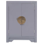 Bedside Cabinet Grey 38x28x52 cm Paulownia Wood