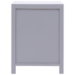 Bedside Cabinet Grey 38x28x52 cm Paulownia Wood