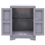 Bedside Cabinet Grey 38x28x52 cm Paulownia Wood
